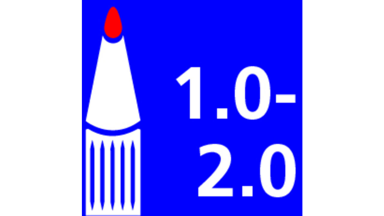 Paintmarker edding 791 op alcoholbasis 1-2mm wit