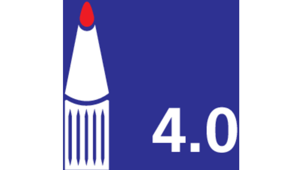 Viltstift Pentel 100W rond 4mm wit