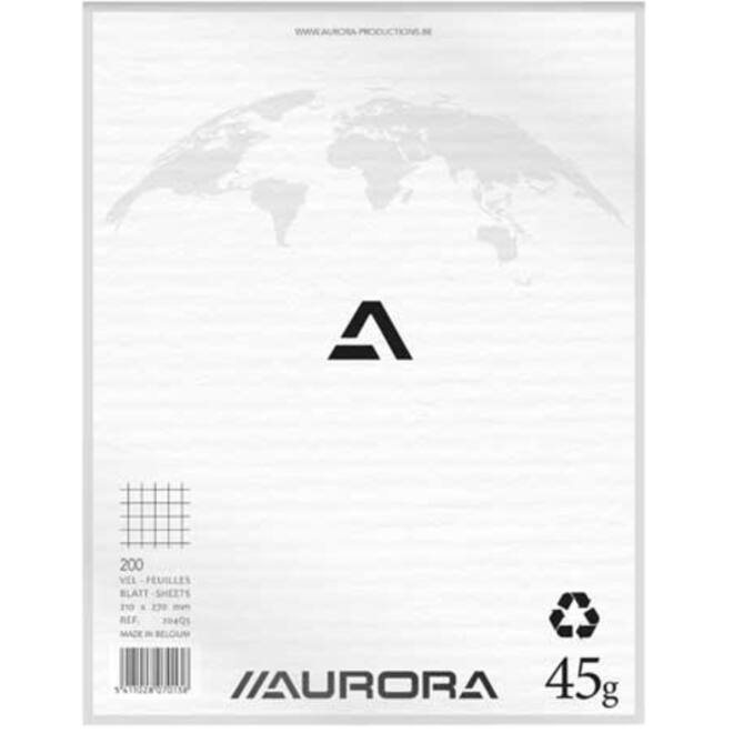 Kladblok Aurora 210x270mm ruit 5x5mm 200 vel 45gr