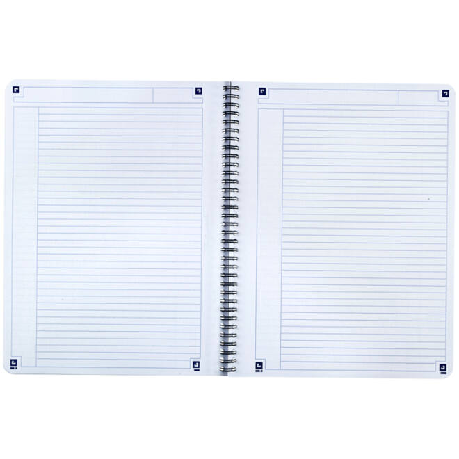 Spiraalblok Oxford Touch A4 lijn 140 pagina's 80gr blauw