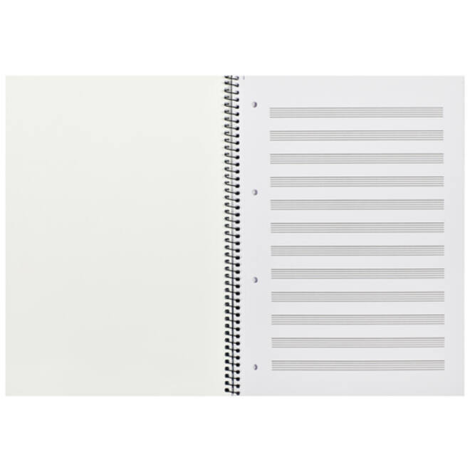 Collegeblok Oxford A4+ muziek 4-gaats 100 pagina's 80gr blauw