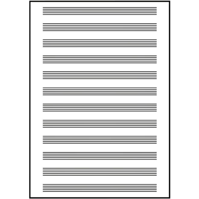 Collegeblok Oxford A4+ muziek 4-gaats 100 pagina's 80gr blauw