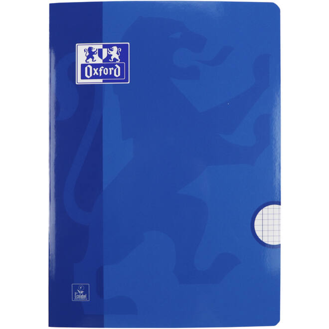 Schrift Oxford School A4 ruit 5x5mm 72 pagina's 80gr assorti