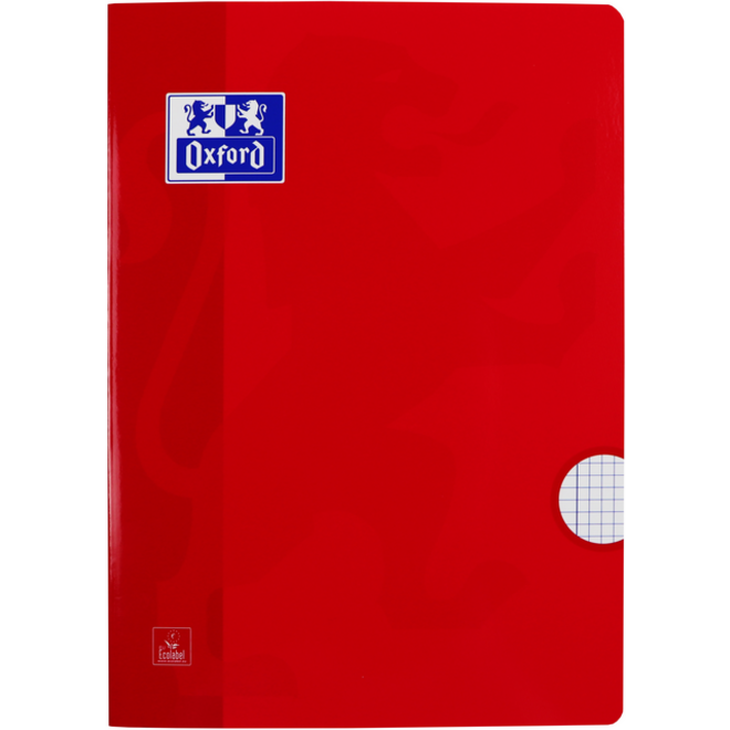 Schrift Oxford School A4 ruit 5x5mm 72 pagina's 80gr assorti