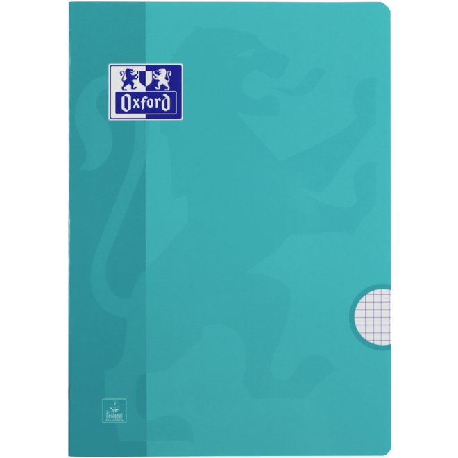 Schrift Oxford School A4 ruit 5x5mm 72 pagina's 80gr assorti