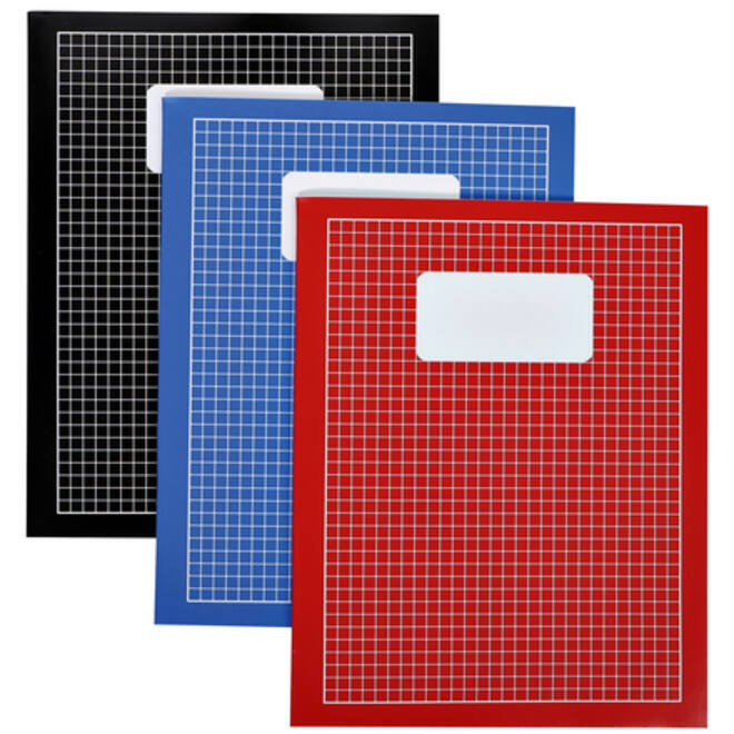 Schrift Qbasic 210x165mm ruit 5mm 80blz 70gr assorti
