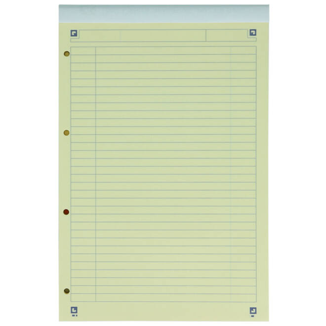 Cursusblok Oxford Orange Notepad A4+ lijn 4-gaats 160 pagina's 80gr oranje