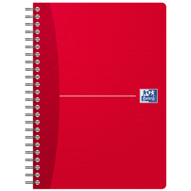 Spiraalblok Oxford Essentials A5 lijn 180 pagina's 80gr assorti