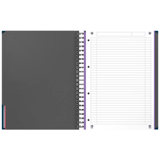 Collegeblok Oxford Office Essentials European book A4+ 4-gaats 120 vel assorti