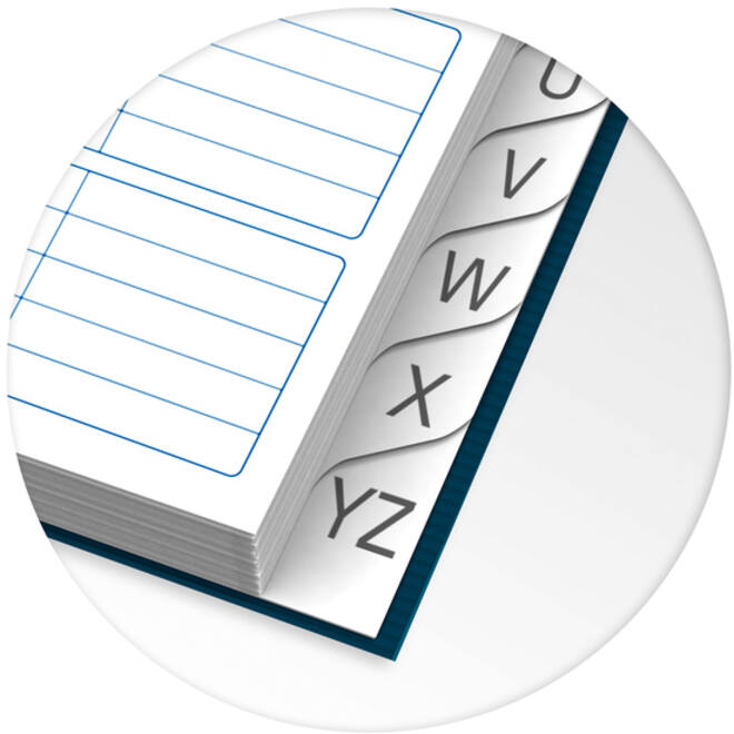 Adresboek Oxford Office Essentials A5 72vel dubbelspiraal assorti