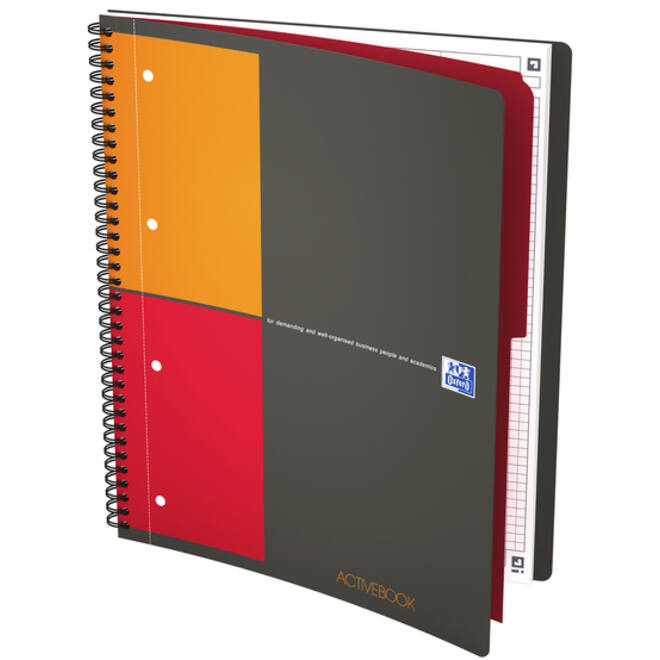 Spiraalblok Oxford International Activebook A4+ ruit 5mm