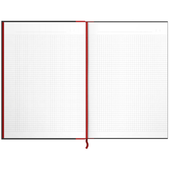 Notitieboek Oxford Black n' Red A4 96vel ruit 5mm