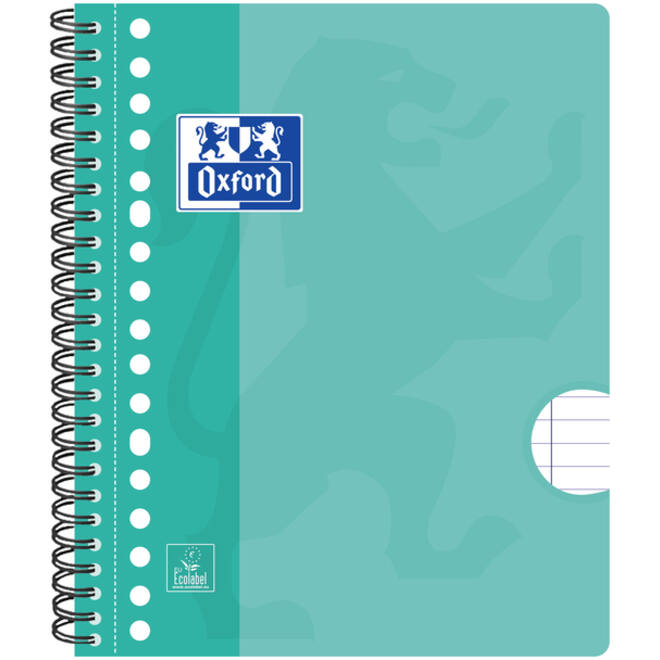 Collegeblok Oxford School A5+ lijn 17-gaats 160 pagina's 80gr assorti