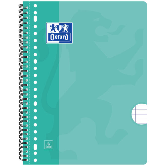 Collegeblok Oxford School A4+ lijn 23-gaats 160 pagina's 80gr assorti