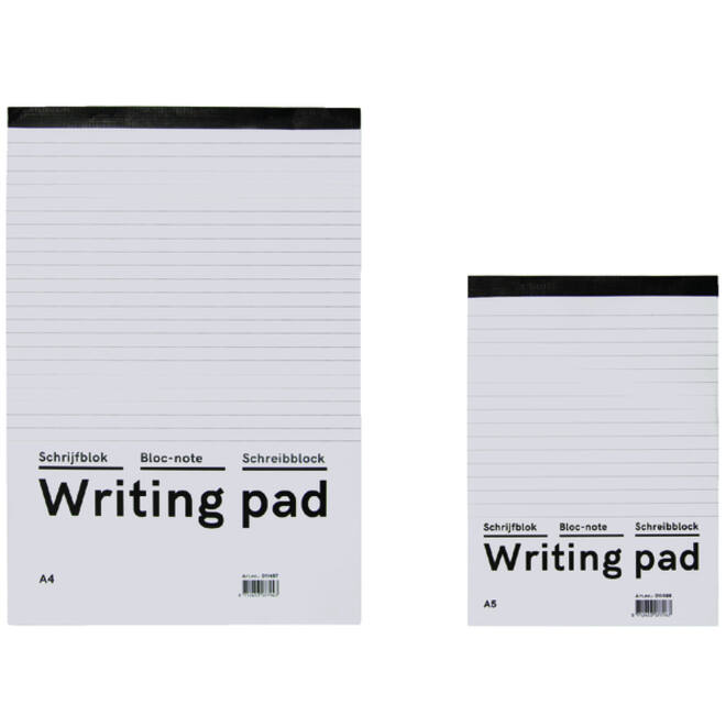 Schrijfblok Qbasic A4 lijn 160blz 60gr