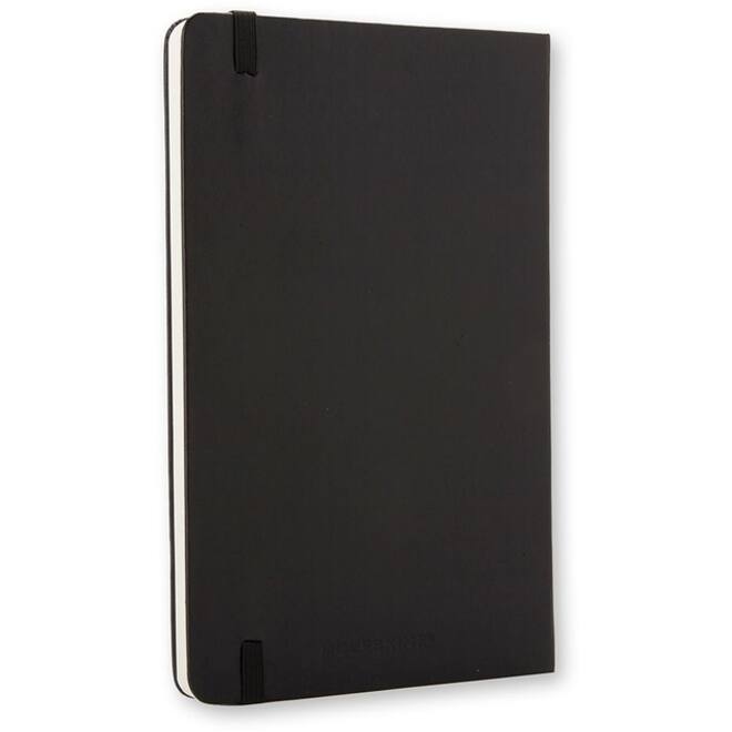 Notitieboek Moleskine pocket 90x140mm blanco hard cover zwart