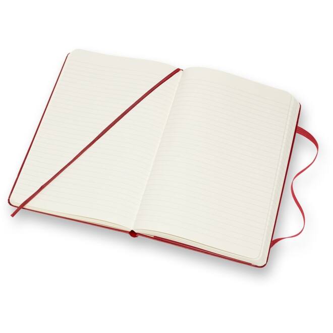 Notitieboek Moleskine large 130x210mm lijn hard cover rood