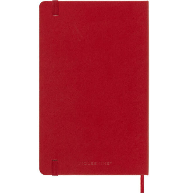 Notitieboek Moleskine large 130x210mm blanco hard cover rood