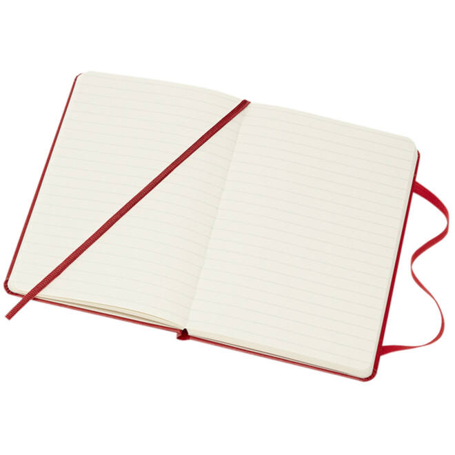 Notitieboek Moleskine pocket 90x140mm lijn hard cover rood