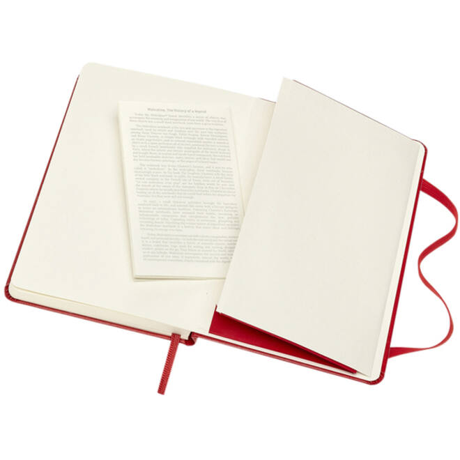 Notitieboek Moleskine pocket 90x140mm lijn hard cover rood