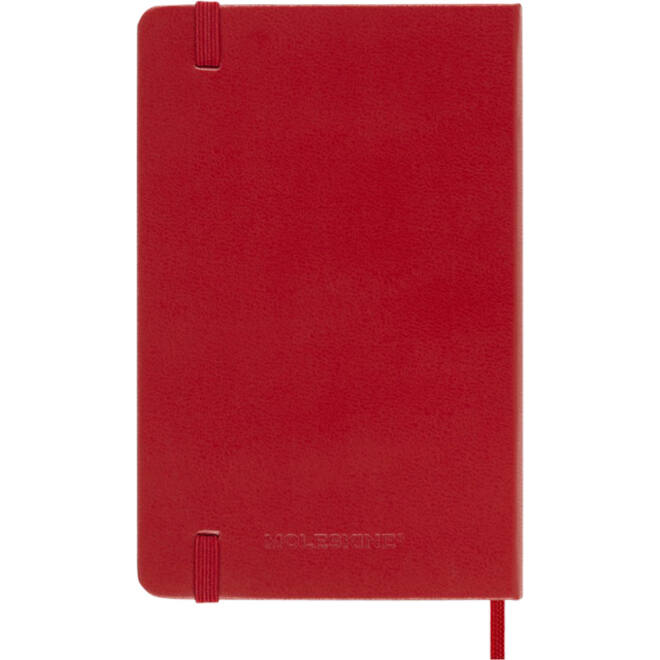 Notitieboek Moleskine pocket 90x140mm blanco hard cover rood
