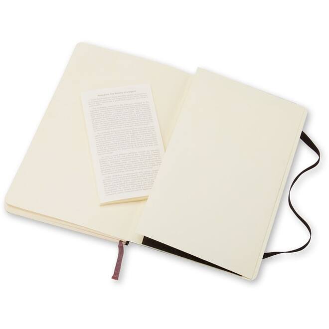 Notitieboek Moleskine large 130x210mm lijn soft cover zwart