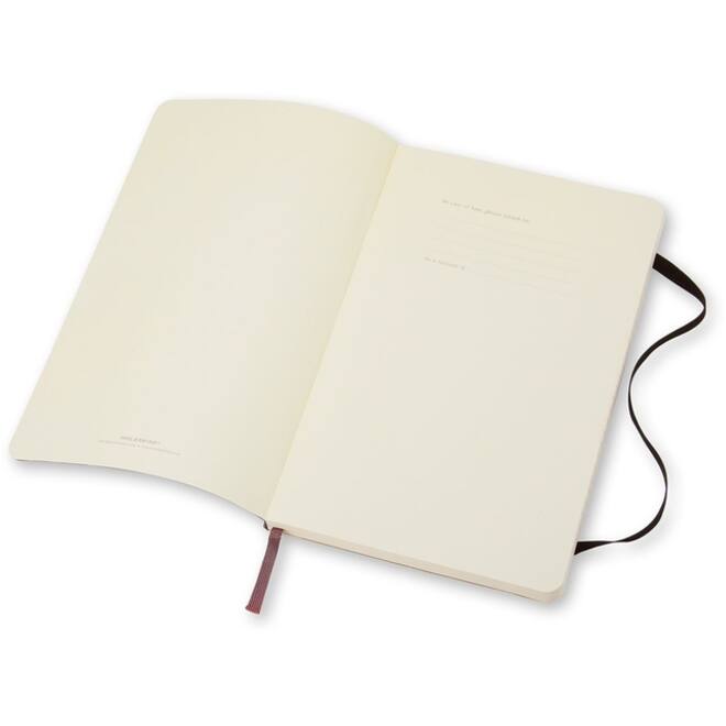 Notitieboek Moleskine large 130x210mm lijn soft cover zwart