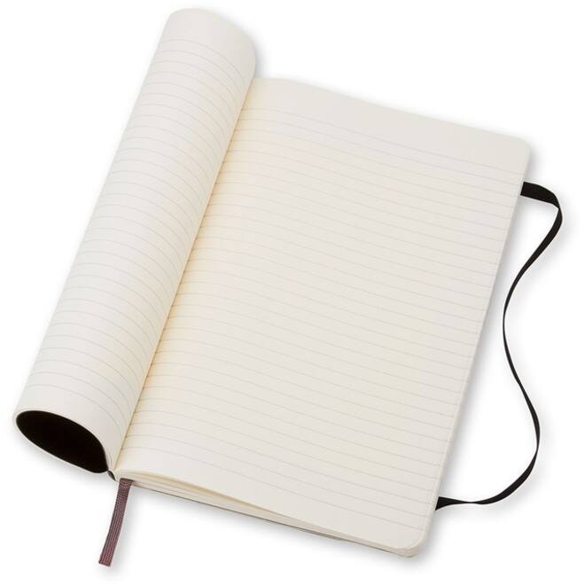 Notitieboek Moleskine pocket 90x140mm lijn soft cover zwart