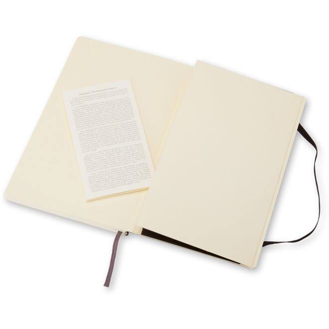 Notitieboek Moleskine pocket 90x140mm blanco soft cover zwart