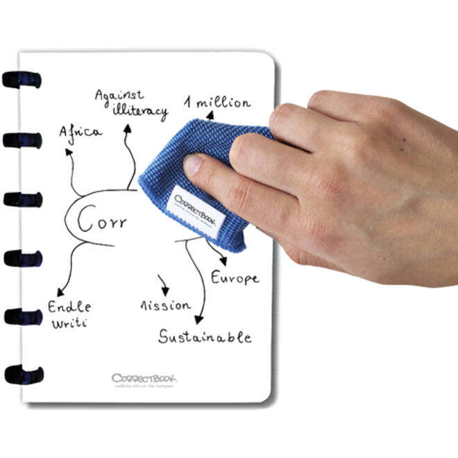 Notitieboek Correctbook A6 blanco 40blz ink black
