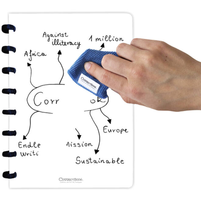 Notitieboek Correctbook A5 blanco 40blz ink black