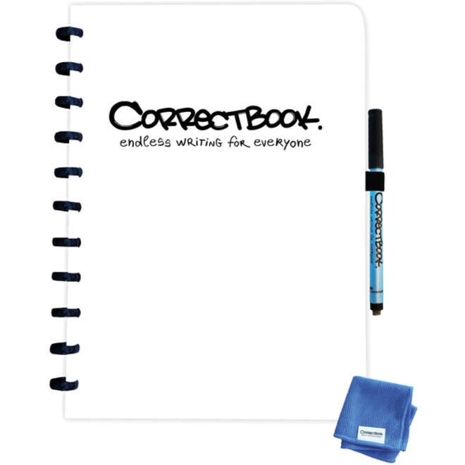 Notitieboek Correctbook A4 blanco 40blz inspirational white