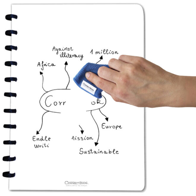 Notitieboek Correctbook A4 blanco 40blz inspirational white