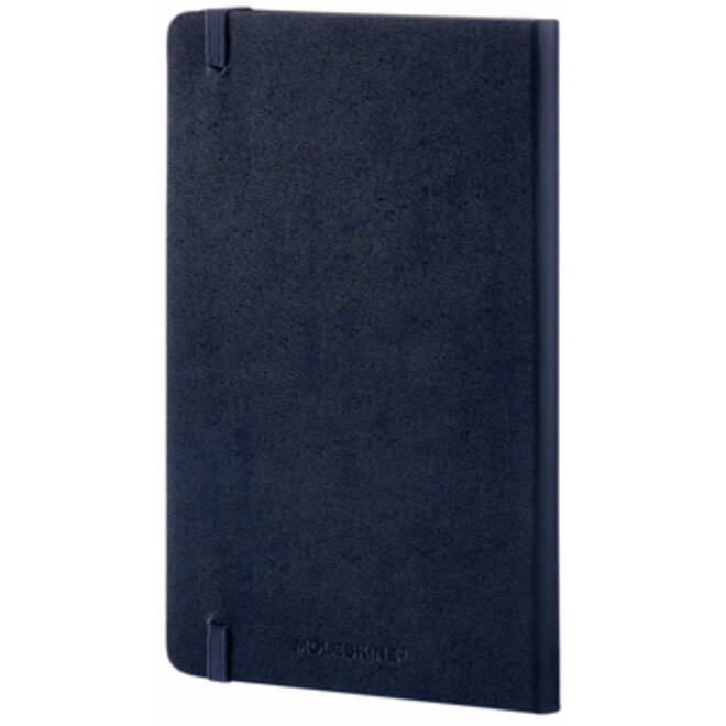 Notitieboek Moleskine large 130x210mm blanco hard cover sapphire blue
