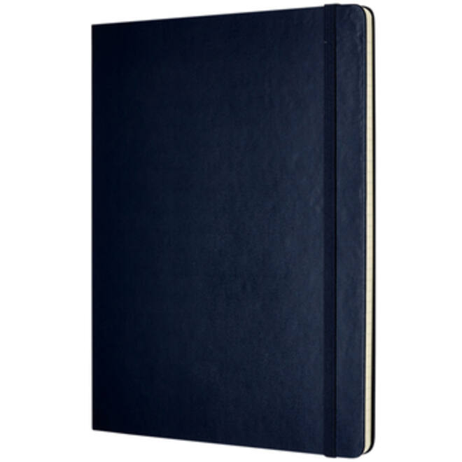 Notitieboek Moleskine XL 190x250mm lijn hard cover sapphire blue