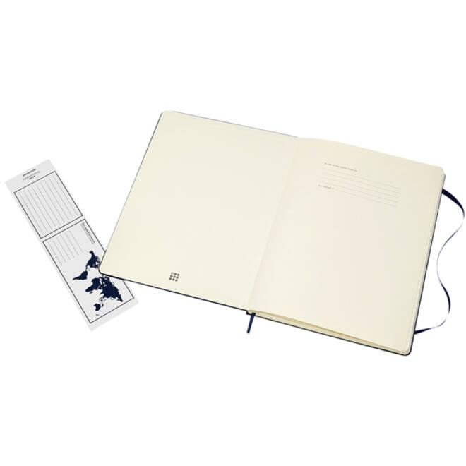 Notitieboek Moleskine XL 190x250mm lijn hard cover sapphire blue