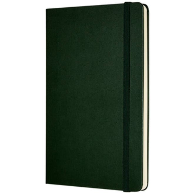 Notitieboek Moleskine large 130x210mm blanco hard cover myrtle green