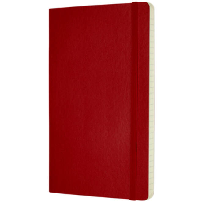 Notitieboek Moleskine large 130x210mm lijn soft cover scarlet red