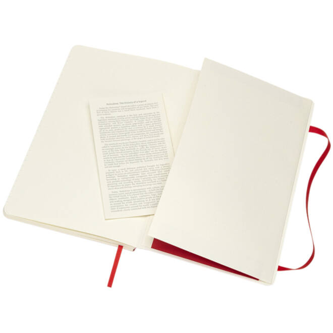 Notitieboek Moleskine large 130x210mm lijn soft cover scarlet red