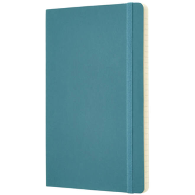 Notitieboek Moleskine large 130x210mm lijn soft cover reef blue
