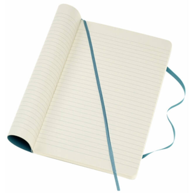 Notitieboek Moleskine large 130x210mm lijn soft cover reef blue