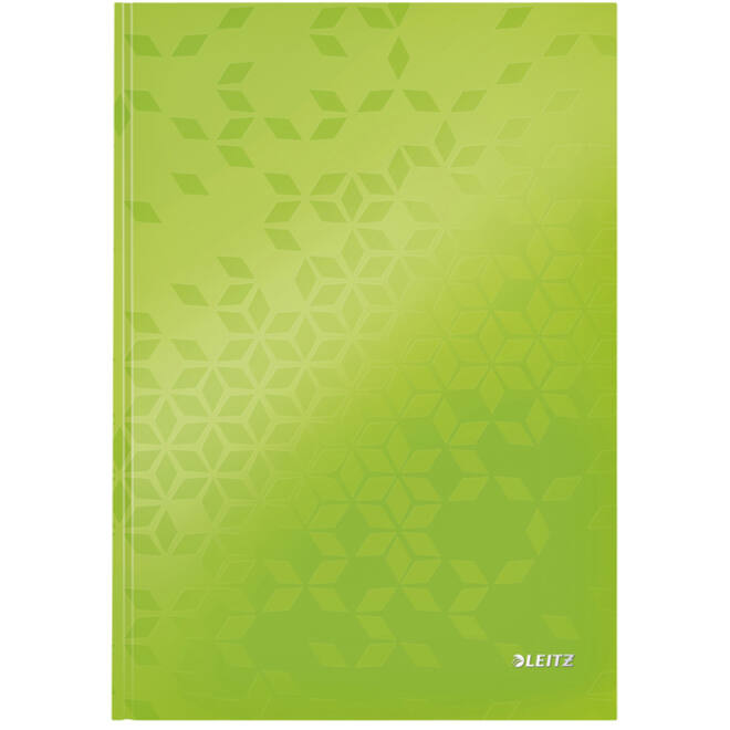 Notitieboek Leitz WOW A4 160blz 90gr lijn groen