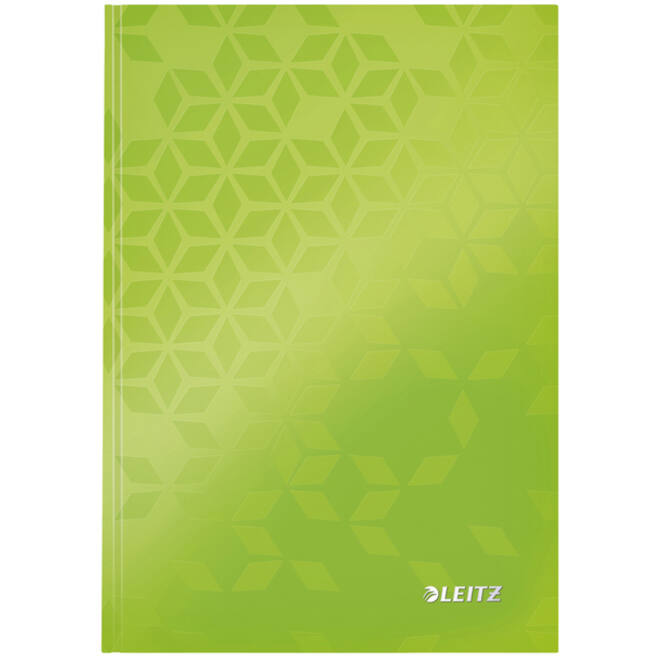 Notitieboek Leitz WOW A5 160blz 90gr lijn groen