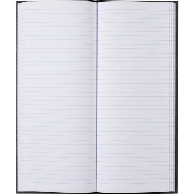 Notitieboek 135x330mm lijn 192blz 70gr grijs gewolkt