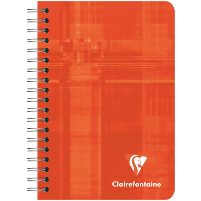 Notitieboek Clairefontaine 95x140mm spiraal lijn assorti