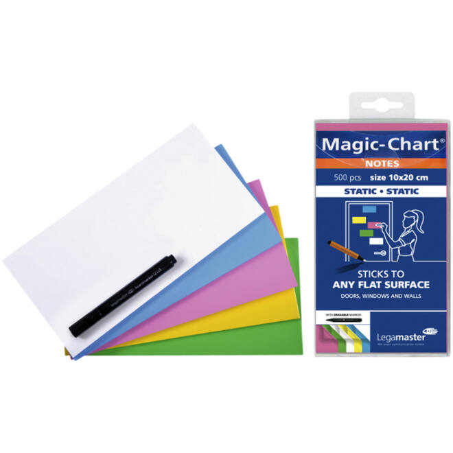 Magic-chart notes Legamaster 10x20cm assorti
