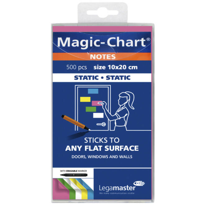 Magic-chart notes Legamaster 10x20cm assorti