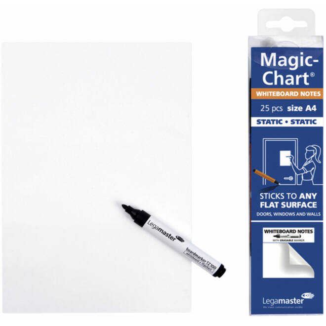 Magic-chart notes Legamaster whiteboard 20x30cm wit