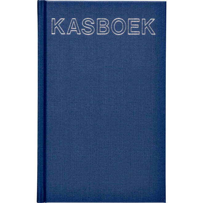 Kasboek 103x165mm 192blz 1 kolom blauw