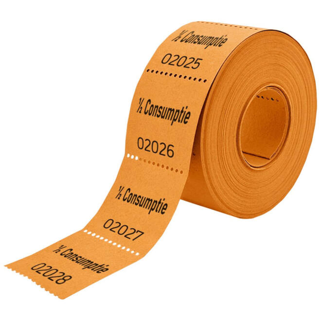 Consumptiebon Combicraft 1/2 consumptie 500 stuks oranje